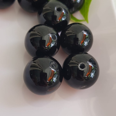 Hạt Lẻ rời Đá Mã Não Đen Đậm Đẹp phối vòng tay nam size lớn 20mm Hạt lẻ chuẩn hợp các Anh mạng Thuỷ , mệnh Mộc dành cho các anh cần hạt đá lẻ ạ