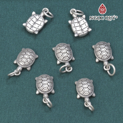 Charm bạc treo hình con rùa - Ngọc Quý Gemstones