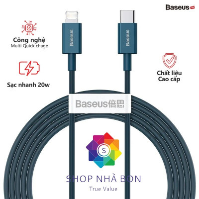 Cáp sạc nhanh siêu bền Type C  20W cho iPhone 12 / iPhone 11 Series (Type-C to Iphone PD 20W/18W Fast charge & 480Mbps Data, TPE Cable) -màu Đỏ hàng nhập khẩu