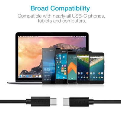 Dây cáp sạc nhanh Type-C dài 2m hiệu CHOETECH CC003 Type C to Type C PD truyền data tốc độ cao cho Smartphone / Tablet / Macbook / Laptop Type C - Hàng chính hãng