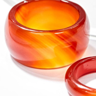 Nhẫn Cặp Nam Nữ Đá Mã Não Đỏ