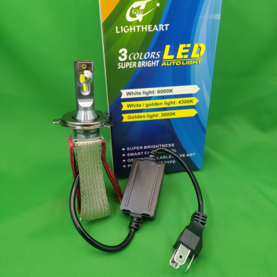 Đèn pha LED T4s 3 màu | chíp led Cao cấp lắp zin sài được cả điện máy hàng loại 1 bảo hành 12 tháng