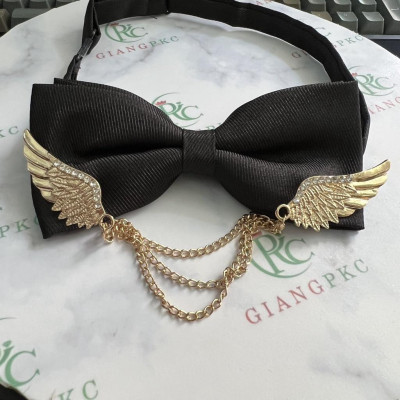 Nơ cổ nam đen trang trí cánh thiên thần Giangpkc