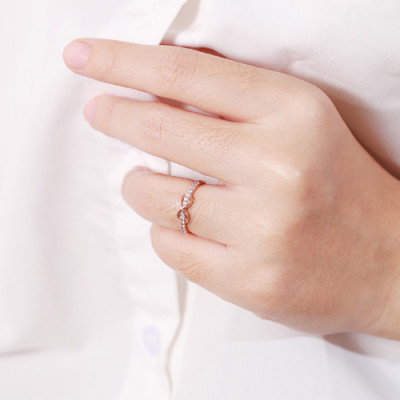 Nhẫn bạc vô cực tiny Gix Jewel N08