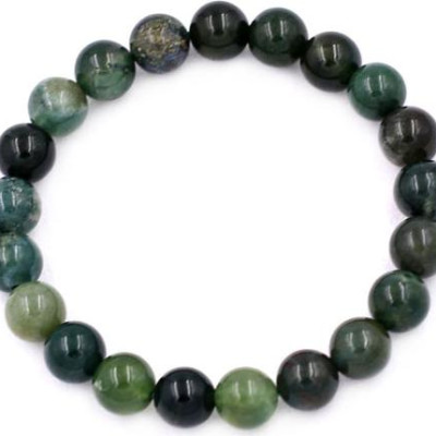 Vòng tay chuỗi hạt Cẩm Thạch Xanh Đậm 8 ly 20 hạt - hợp mệnh Mộc, mệnh Hỏa