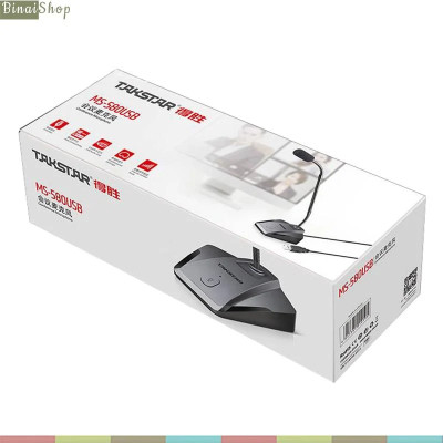 Takstar MS-580USB - Micro Cổ Ngỗng Sử Dụng Sóng UHF Và Kết Nối Dây Cho Máy Tính, Họp Trực Tuyến - Hàng Chính Hãng