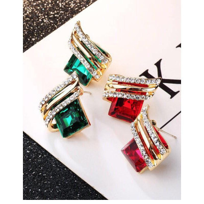 Khuyên tai hàn quốc Rhinestone ( PK09)