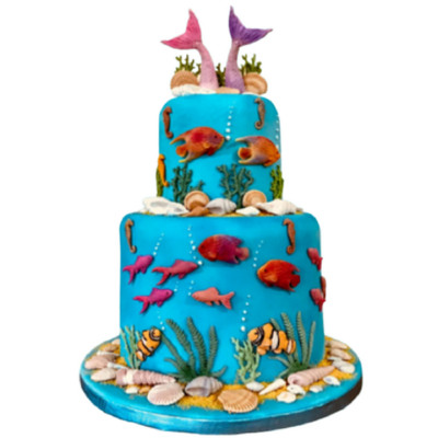 Khuôn silicon làm bánh, rau câu cá biển, san hô, rong biển - Mã số 1098