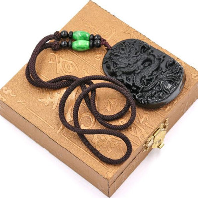 Vòng cổ tượng Rồng đen DDRD15 kèm hộp gỗ