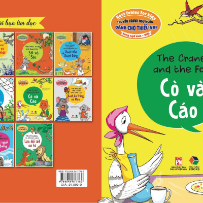 Truyện tranh ngụ ngôn dành cho thiếu nhi ( Song ngữ Anh- việt ) Cò và Cáo