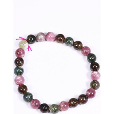 Vòng tay đá tourmaline đa sắc hạt đá 7mm - Ngọc Quý Gemstones
