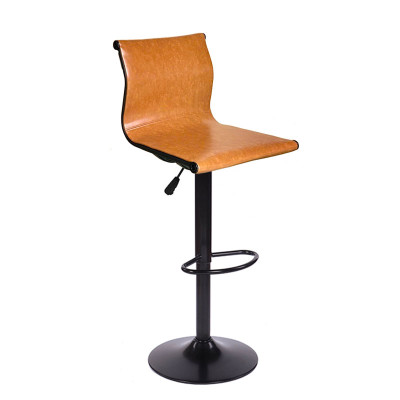 Ghế đảo bếp có lưng tựa nệm giả da pvc cao cấp chân đen tăng giảm CB2308A-P 