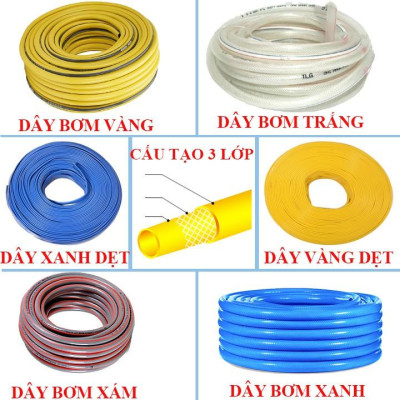 Bộ dây vòi xịt rửa xe, tưới cây, dọn dẹp nhà cửa 5m (cút đồng nối nhựa đen) 206843 