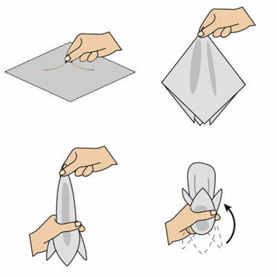 Khăn Cài Túi Áo Vest - Pocket Square - Phụ Kiện Cài Áo Xanh chấm hồng