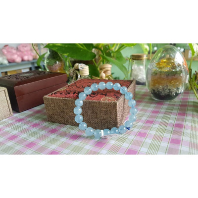 Vòng đeo tay đá aquamarine