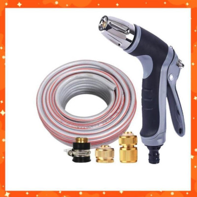 Vòi phun xịt rửa xe, tưới cây chuyên nghiệp 15m 206817 (cút đồng nối đồng) 