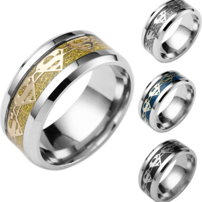 Nhẫn nam titan mặt kim cương