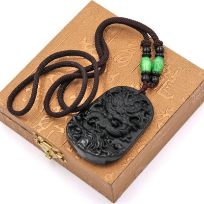 Vòng cổ tượng Rồng đen DDRD15 kèm hộp gỗ