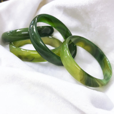 Vòng mã não xanh rêu mệnh mộc hỏa - Ngọc Qúy Gemstones