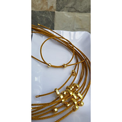 Dây thun VÀNG dẻo 2mm phối vòng tay Charm hạt đá hạt lu thống Size dây đỏ 2mm Nữ đã có hạt lu thống thì đây chính là sợi dây thun VÀNG phối với hạt lu thống đeo xinh ạ