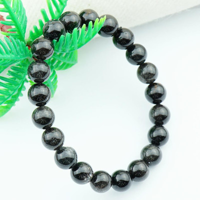 Vòng tay thạch anh tóc đen Rutilated Quartz tự nhiên 8 li 21 hạt