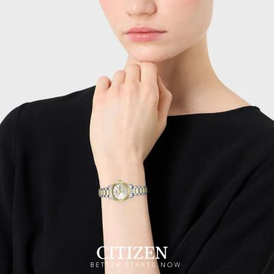 Đồng Hồ Nữ Citizen Pin-Quartz Dây Thép Không Gỉ EQ0614-52A - Mặt Trắng (28mm)