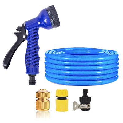 Bộ dây vòi xịt rửa xe, tưới cây, dọn dẹp nhà cửa 5m (cút đồng nối nhựa đen) 206843 