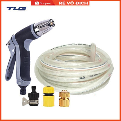 Bộ dây và vòi xịt rửa xe tưới cây tăng áp 3-5M(cút đồng nối 712-1) 206817