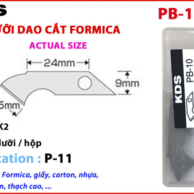 LƯỠI DAO CẮT MICA MŨI CONG KDS PB-10HF