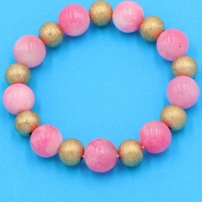 Vòng chuỗi tay phong thủy - đá ngọc tủy hồng 12 ly VNTHHVM1 - hợp mệnh Hỏa, mệnh Thổ