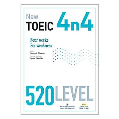 Sách - New TOEIC 4n4 - 520 Level (Kèm CD) - Nhân Trí Việt