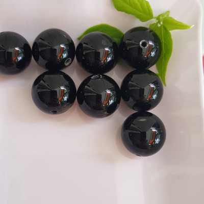 Hạt Lẻ rời Đá Mã Não Đen Đậm Đẹp phối vòng tay nam size lớn 20mm Hạt lẻ chuẩn hợp các Anh mạng Thuỷ , mệnh Mộc dành cho các anh cần hạt đá lẻ ạ