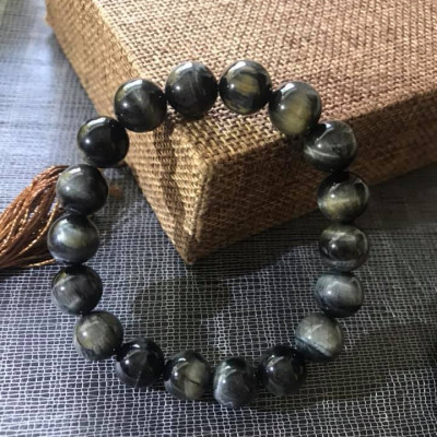 VÒNG ĐÁ THIÊN NHIÊN MẮT HỔ ĐEN XANH