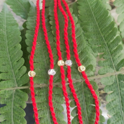 Vòng Tay Chỉ Đỏ 1 Hạt Tròn