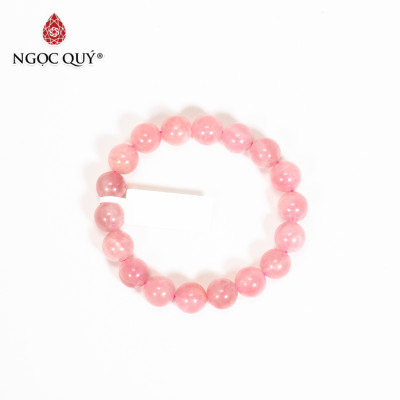 Vòng tay đá thạch anh hồng mệnh hỏa, thổ - Ngọc Quý Gemstones