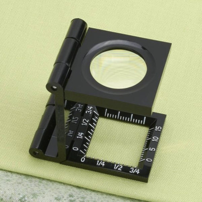  Kính lúp kiểm tra sợi vải có thước đo Carson 6.5x LT-20 - Hàng Chính Hãng