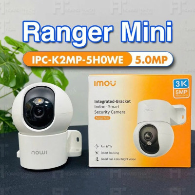 Camera Wifi imou Ranger Mini K2MP 5MP, Quay Quét Trong Nhà, Đàm Thoại 2 Chiều, Màu Ban Đêm - Hàng chính hãng