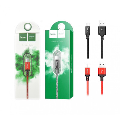 DÂY SẠC MICRO USB HOCO X14 2A 1M - CÁP SẠC NHANH BỌC DÙ CHỐNG ĐỨT GẬP CHO ANDROID SAMSUNG XIAOMI OPPO - GIAO MẪU NGẪU NHIÊN HÀNG CHÍNH HÃNG