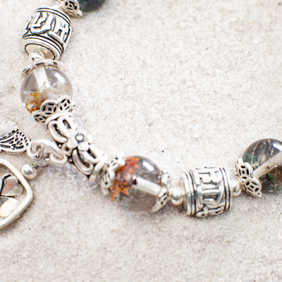 Vòng phong thủy Thạch anh ưu linh cảnh thiên nhiên AAAA VT062