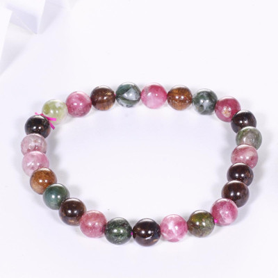 Vòng tay đá tourmaline đa sắc hạt đá 7mm - Ngọc Quý Gemstones