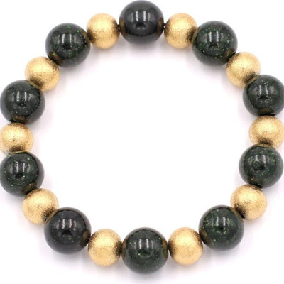 Chuỗi đeo tay - đá lục sa 10 ly VLUSHVT1 - vòng tay đá phong thủy