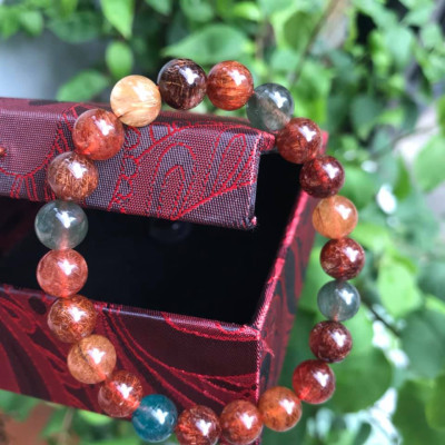 CHIẾC VÒNG THẠCH ANH TÓC TAM TÀI VIP  ĐẸP  SIZE VÒNG 8,5LY 100% ĐÁ THIÊN NHIÊN