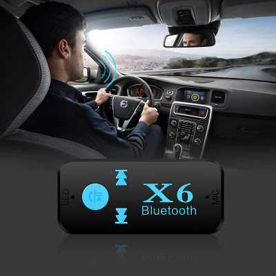 Hàng Chính Hãng - Bộ Thu Bluetooth Xe Ô Tô X6-JA Bluetooth 4.1 + EDR Phạm Vi Kết Nối 10m Kết Nối Đa Dạng 3.5mm Âm Thanh Hi-Fi Hỗ Trợ Đa Định Dạng MP3 WMA AAC Pin 400mAh 8 tiếng Đàm Thoại Rảnh Tay Nhỏ Gọn Dễ Sử Dụng Ô tô Xe Hơi - ROGTZ