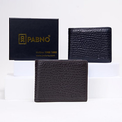 Ví Da Nam PABNO VD75 Sần Viền Cao Cấp Chính Hãng