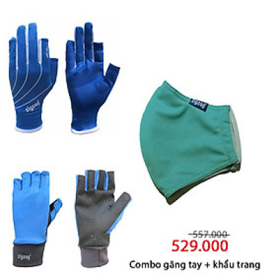 COMBO GĂNG TAY + KHẨU TRANG 3 LỚP CHỐNG NẮNG UPF50+