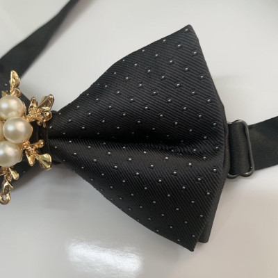 Nơ cổ nam chú rể - dự tiệc vuông trang trí hạt trai Giangpck mẫu nơ 2021