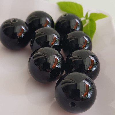 Hạt Lẻ rời Đá Mã Não Đen Đậm Đẹp phối vòng tay nam size lớn 20mm Hạt lẻ chuẩn hợp các Anh mạng Thuỷ , mệnh Mộc dành cho các anh cần hạt đá lẻ ạ