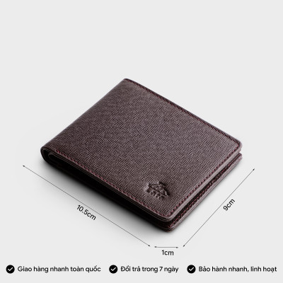 Ví nam da bò Lata ( Thời trang nam - Ví da thật LVN92 )