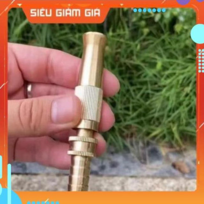 Đầu vòi xịt tăng áp mini Đầu vòi tăng áp đa năng bằng đồng tưới cây rửa xe cực mạnh 206587 tặng đai