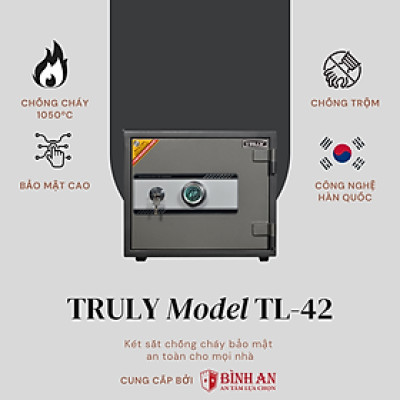 Két Sắt Chống Cháy Gia Đình TRULY TL-42 Chống Cháy, Chống Trộm Công Nghệ Hàn Quốc 75kg Bảo Hành 5 Năm - Hàng Chính Hãng 